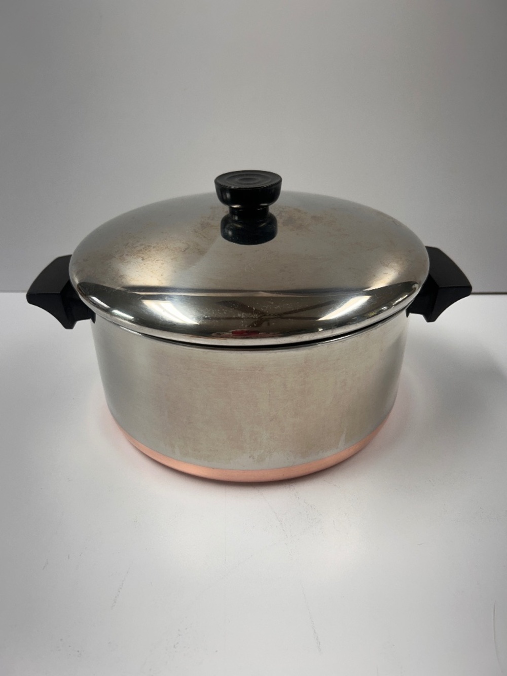 Vintage Revere Ware 4.5 Qt Quart Stockpot Pot w/ Lid Clinton ILL USA 98e